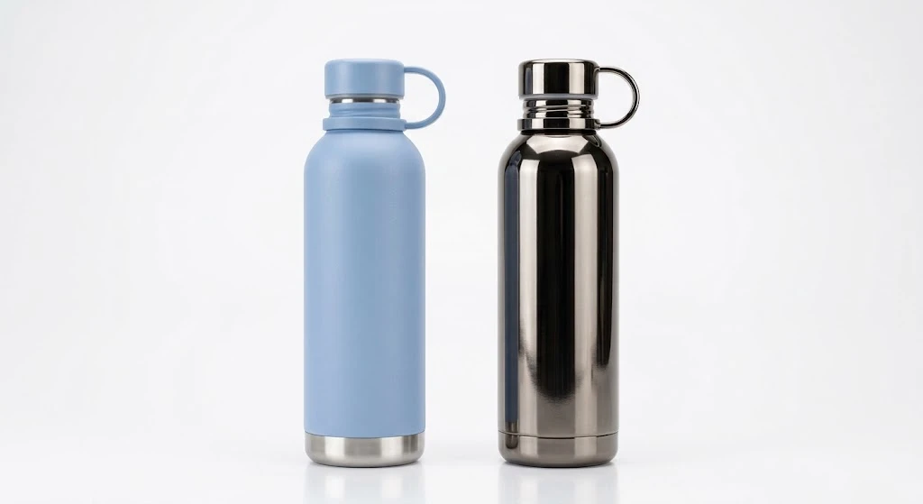 Ceramic coating vs PVD coating on water bottles: color options and metallic finish comparison